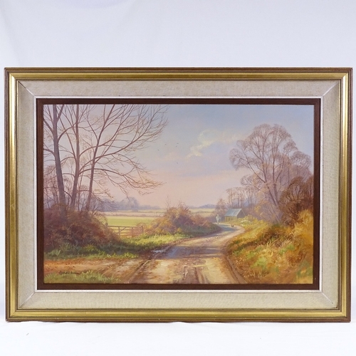 1051 - Christopher Osbourne, oil on canvas, near Cowbeech Sussex, signed, 16