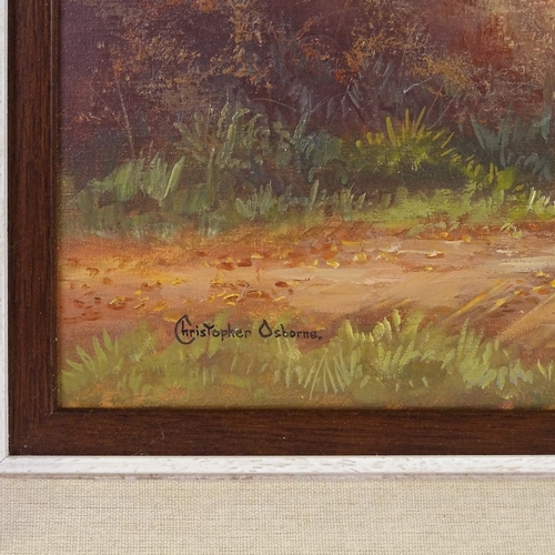 1051 - Christopher Osbourne, oil on canvas, near Cowbeech Sussex, signed, 16