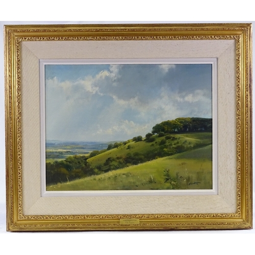 1063 - Frank Wootton, oil on canvas, Chanctonbury Ring, signed, 16