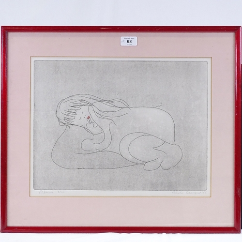 1068 - Pamela Bosanquet, engraving, Rebecca, 1985, signed in pencil, plate size 12