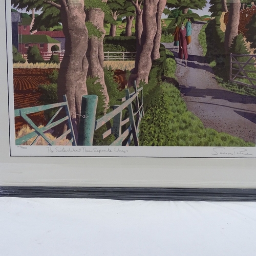 1072 - Simon Palmer, colour print, The Sisters Went Their Separate Ways, signed in pencil, no. 143/350, ima... 