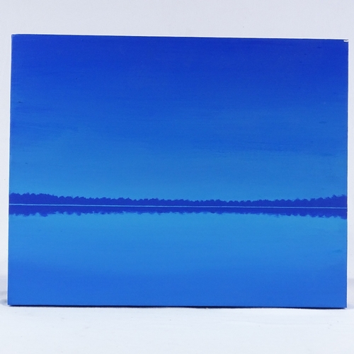 1096 - Anne Taylor, oil on canvas, across the bay, 2002, inscribed verso, 16