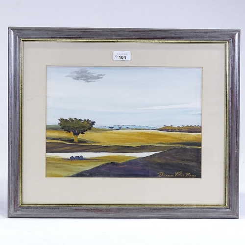 1103 - B Vilas Boas, 3 watercolours, landscapes of Portugal, largest 10