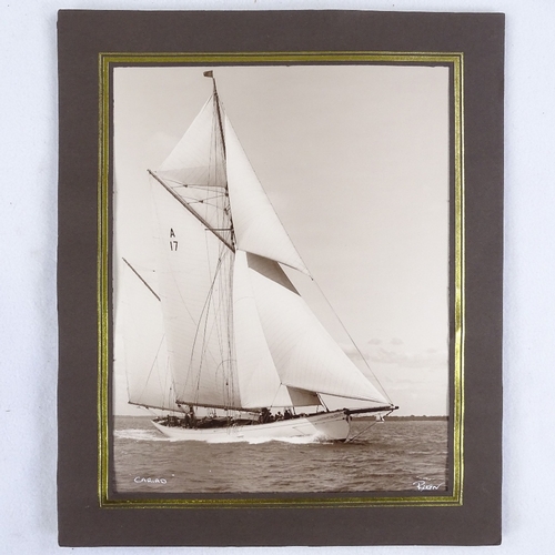 1110 - Beken of Cowes, 2 original photographic prints of yachts, signed, image 10