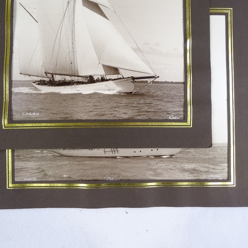 1110 - Beken of Cowes, 2 original photographic prints of yachts, signed, image 10