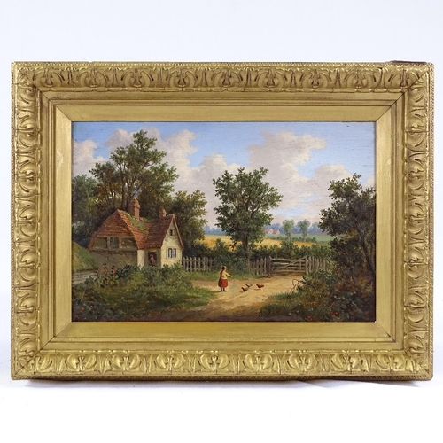 1118 - Manner of Joseph Thors, oil on panel, country landscape, unsigned, 10