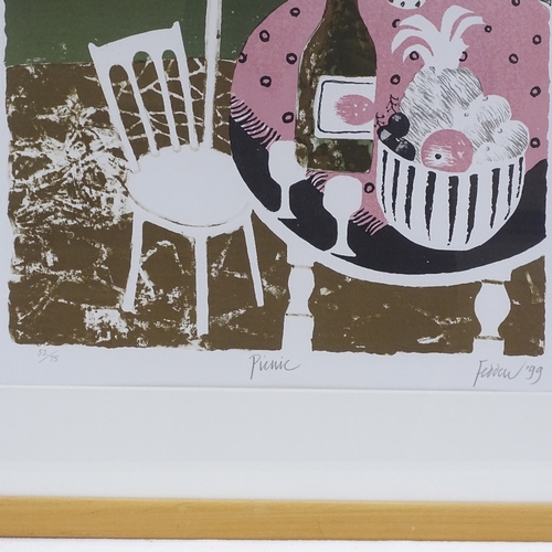 1136 - Mary Fedden, colour print, picnic, signed in pencil, dated 1999, no. 52/75, image 22