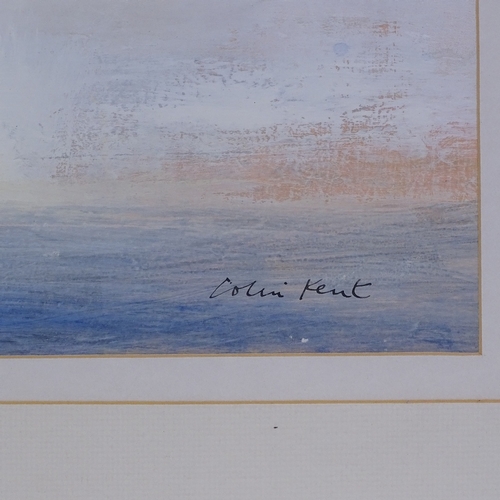 1146 - Colin Kent, watercolour and oil, coastal light, signed, 17