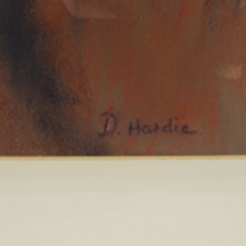 1155 - D Hardie, coloured pastels, monkeys, 15