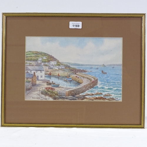 1169 - T H Victor, watercolour, Mousehole, 8