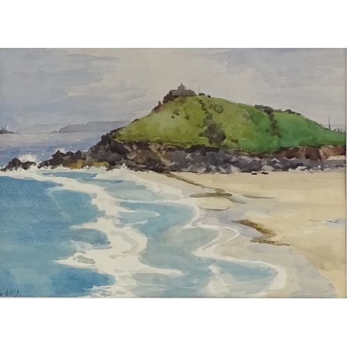 1169 - T H Victor, watercolour, Mousehole, 8