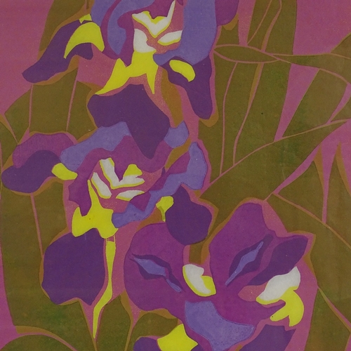 1177 - Margaret Wilson, 2 colour screen prints, flower studies, signed in pencil, largest 22