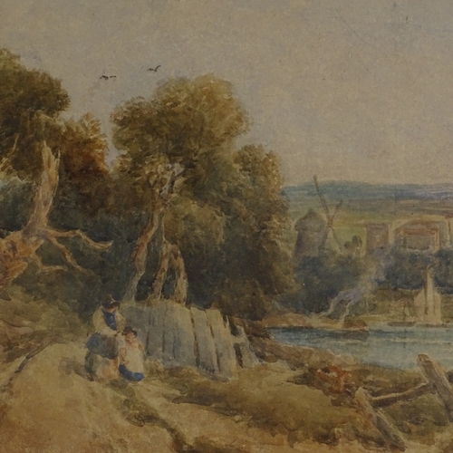 1200 - Peter De Wint OWS (1784 - 1849), watercolour, from the dell to the mill, 10