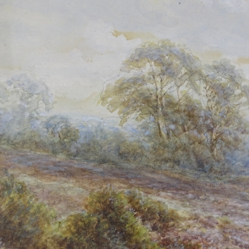 1216 - Walter Duncan, watercolour, moorland scene, signed, 7