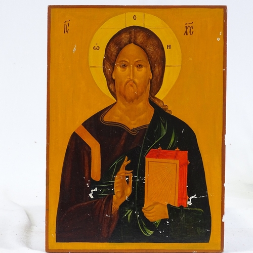 1229 - Greek/Russian icon on wood panel, 13