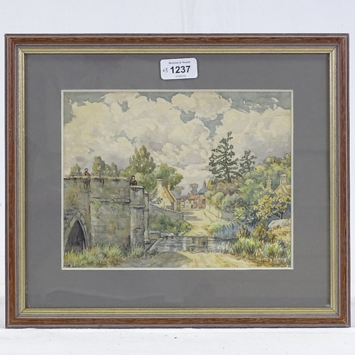 1237 - 3 various watercolours, framed (3)