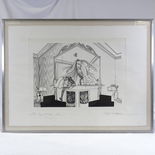 1250 - Ralph Steadman, set of 4 etchings, Alice in Wonderland, signed in pencil, from an edition of 65, pla... 