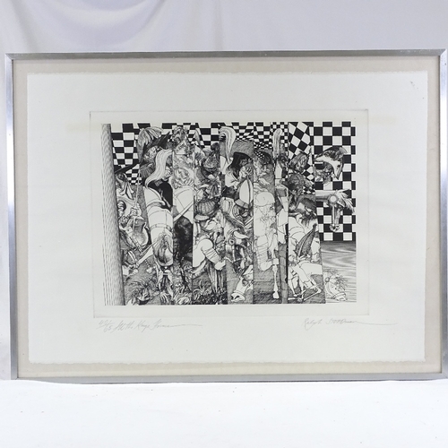 1250 - Ralph Steadman, set of 4 etchings, Alice in Wonderland, signed in pencil, from an edition of 65, pla... 