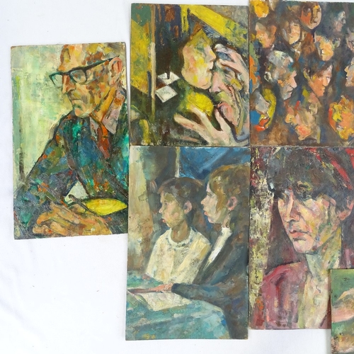 1256 - James McLernon (Irish 1935 - 2012), a group of oil paintings, mainly portrait studies, largest 15