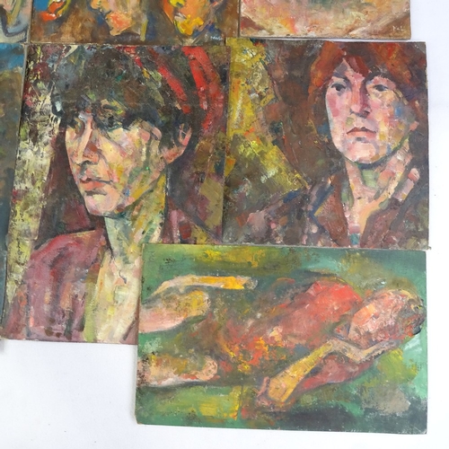 1256 - James McLernon (Irish 1935 - 2012), a group of oil paintings, mainly portrait studies, largest 15