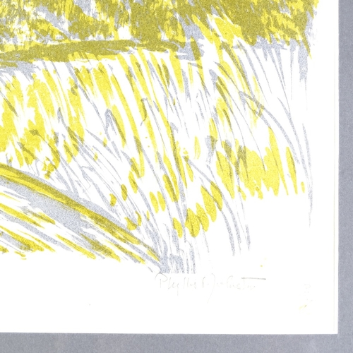 1266 - Phyllis Johnston, 2 colour screen prints, Sussex landscapes, signed in pencil, artist's proof, image... 