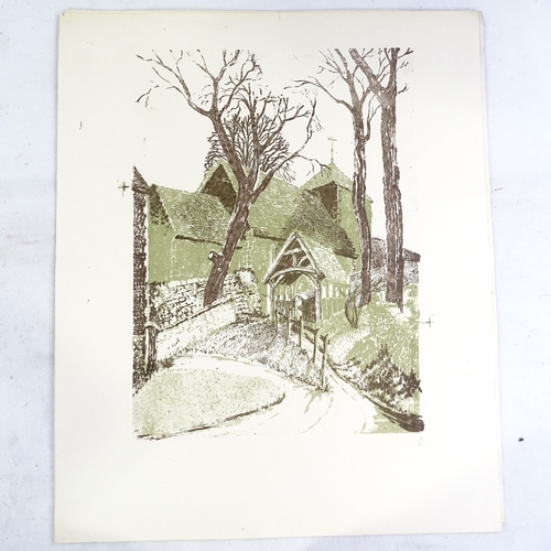 1270 - Phyllis Johnston, a folder of screen prints, Sussex scenes, sheet size 20