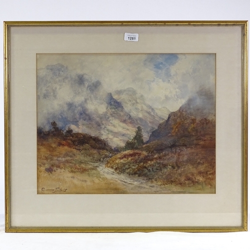 1281 - G Tarbert, watercolour, mountain landscape, 15