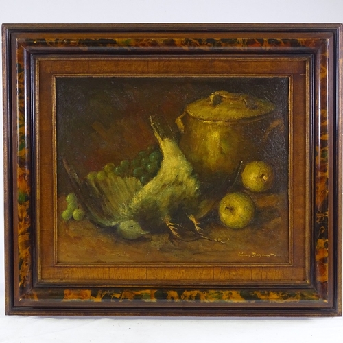 1292 - 20th century European School, oil on canvas, still life study the kitchen table, indistinctly signed... 