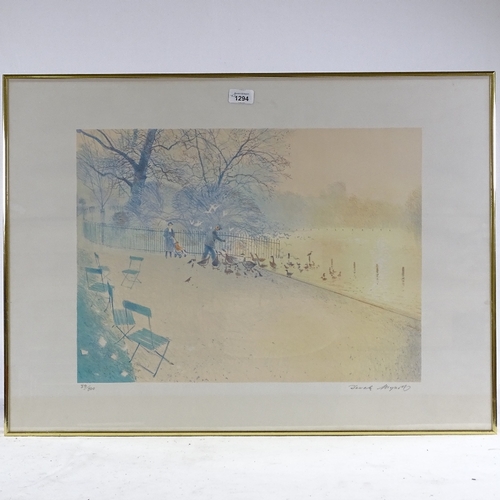 1294 - Derek Mynott (1925 - 1994), pair of lithographs, park scenes, signed in pencil, image 16