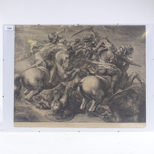 1308 - G Edelinck, engraving, battle scene, image 18