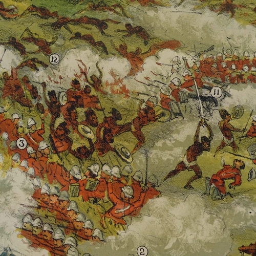 1328 - 19th century colour print, bird's eye view of the Battle of Tamanieb, 1884, image 16