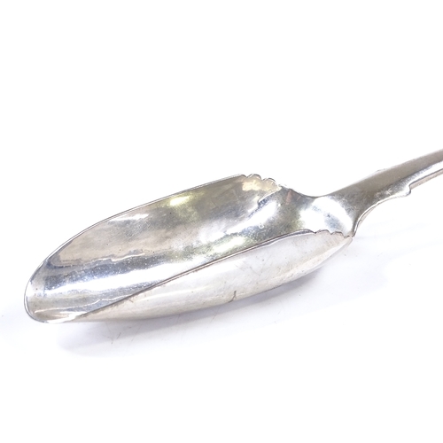 568 - A George III silver Fiddle pattern cheese scoop, by William Welch II, hallmarks Chester 1819, length... 