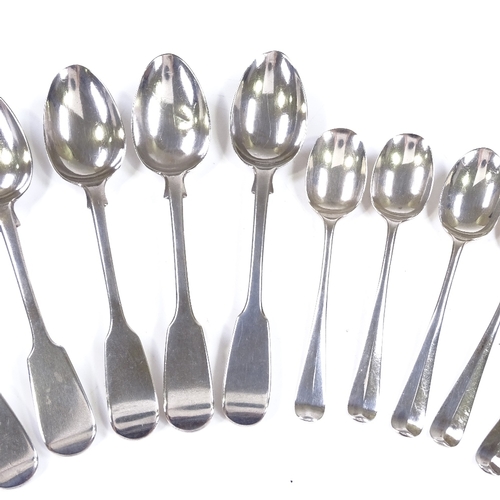 596 - Various silver teaspoons and coffee spoons, 6.8oz total