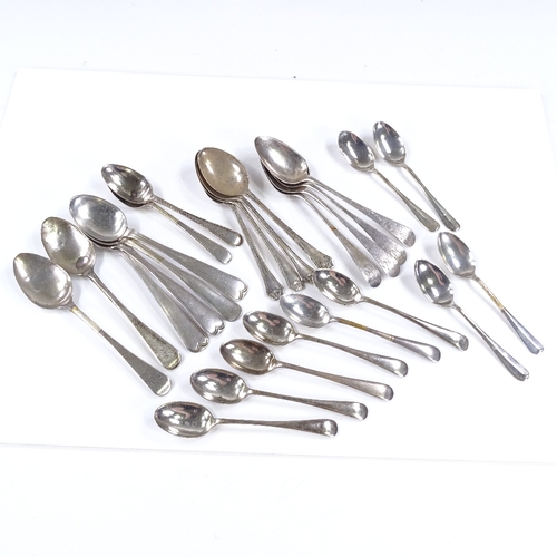 603 - Various silver teaspoons and coffee spoons, including Georgian, 11.9oz total