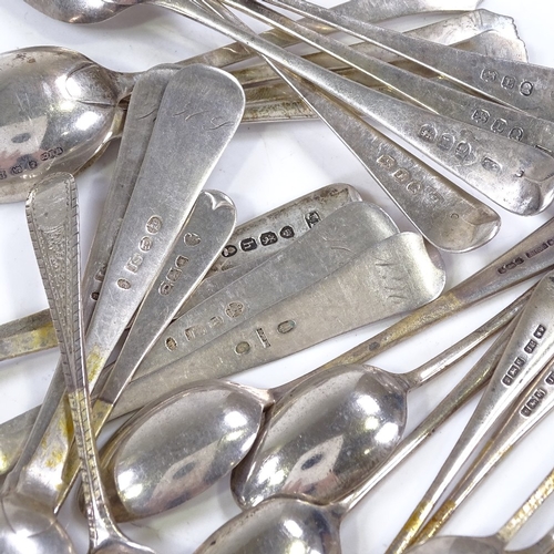 603 - Various silver teaspoons and coffee spoons, including Georgian, 11.9oz total