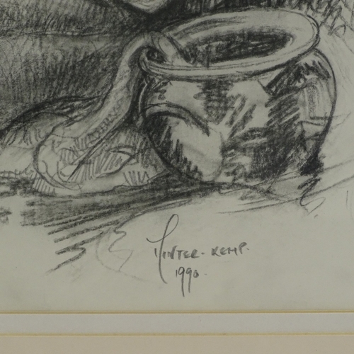 1344 - Minter-Kemp, pencil drawing, reclining nude, 1990, 11