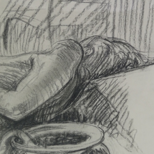 1344 - Minter-Kemp, pencil drawing, reclining nude, 1990, 11