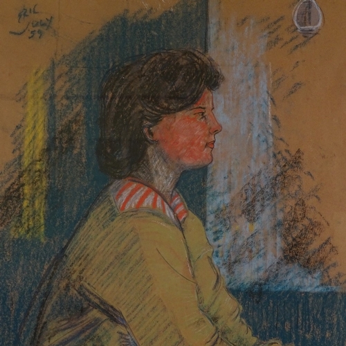 1377 - Eric Headus, coloured pastels, portrait, 1959, 27