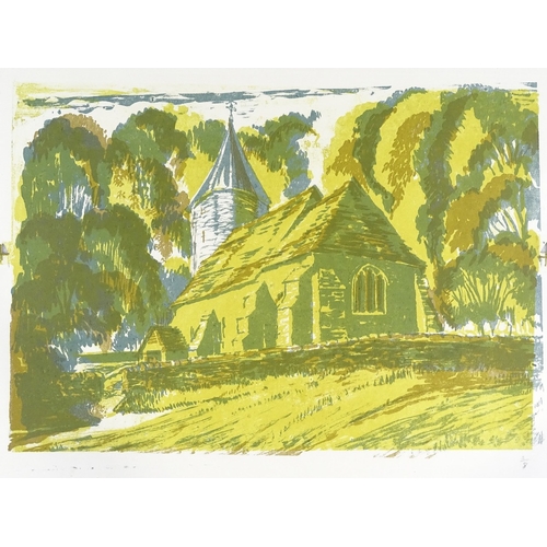 1269 - Phyllis Johnston, a folder of screen prints, Sussex scenes, sheet size 20