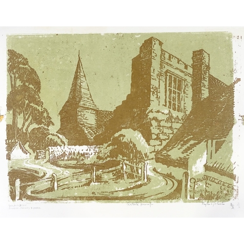 1273 - Phyllis Johnston, a folder of screen prints, Sussex scenes, sheet size 20