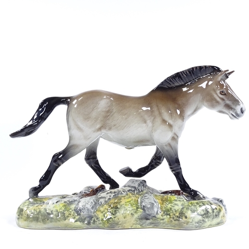 109 - A Beswick Przewalskis wild horse, marked 2005, from an edition of 1000, boxed, base length 22cm