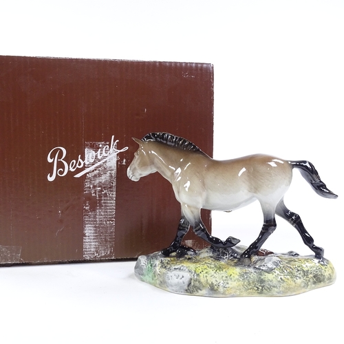 109 - A Beswick Przewalskis wild horse, marked 2005, from an edition of 1000, boxed, base length 22cm