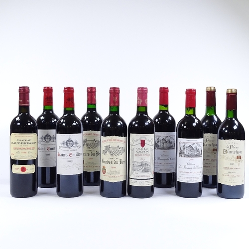 20 - 10 various bottles of Bordeaux red wine (10)