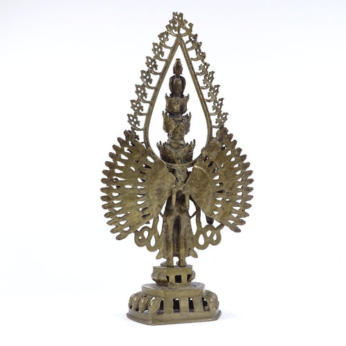 83 - A Vietnamese gilt-bronze shrine deity, height 48cm