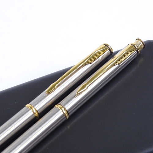 89 - A Parker ballpoint pen and propelling pencil set, cased