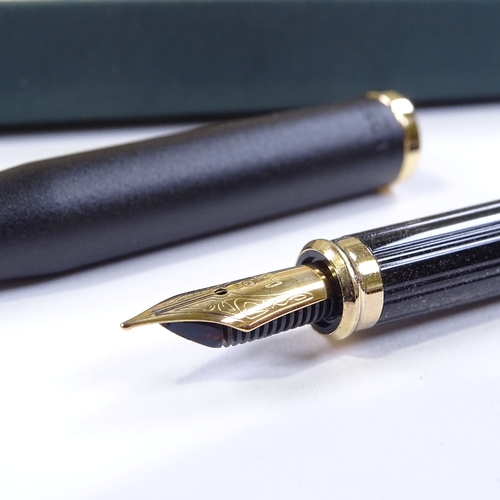 91 - A Cross Townsend matte black/gold trim fountain pen, boxed