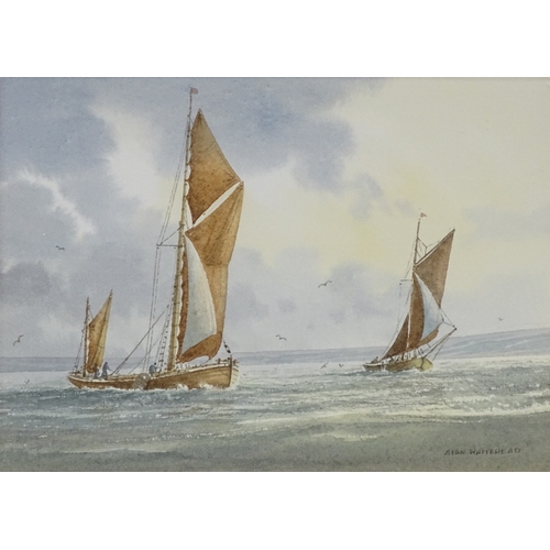 1313 - Alan Whitehead, watercolour, sailing boats, 5.5