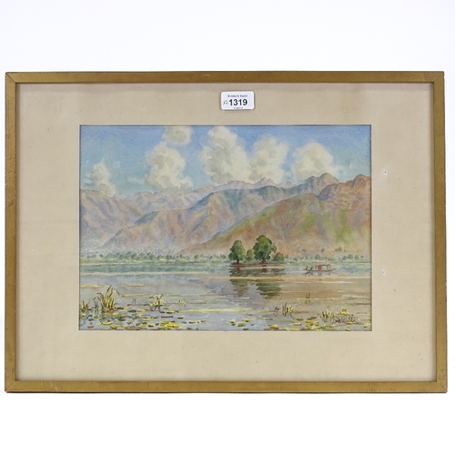 1319 - Dinanath Walli, pair of watercolours, Kashmir landscapes, 9