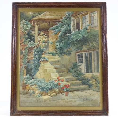 1320 - 2 watercolours by Florence Hoare and L Pingray, framed (2)