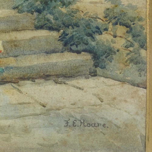 1320 - 2 watercolours by Florence Hoare and L Pingray, framed (2)